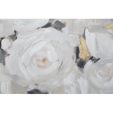 OBRAZ NA PŁÓTNIE Biały Kwiat -B- 90x3,7x90 cm